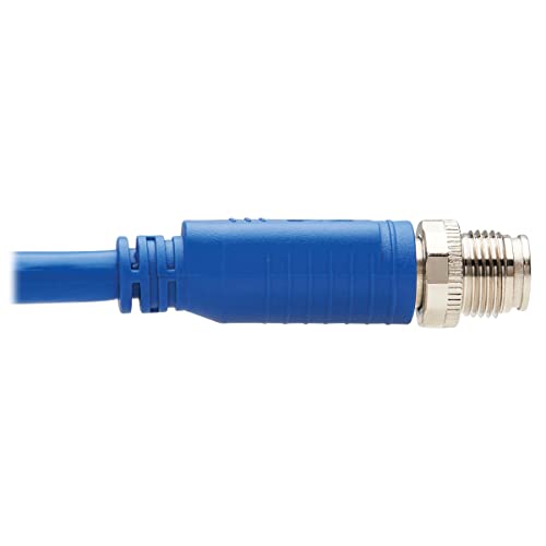 Câble Ethernet M12 X-Code Cat6a Tripp Lite 10G blindé IP68 PoE NM12-6A1-03M-BL - 4