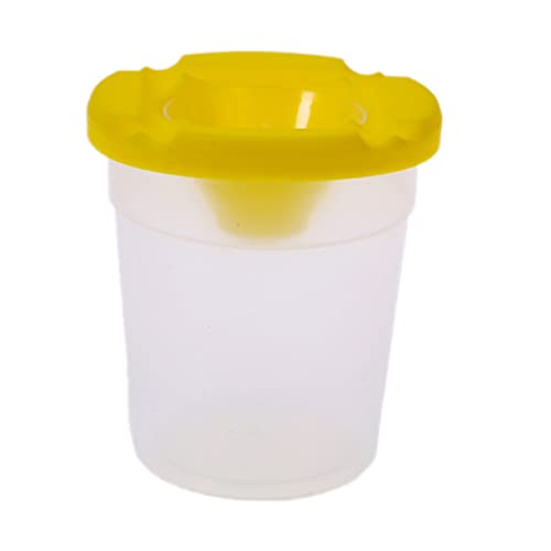 GLSTOY 5 Pack Transparent Paint Cups with Lids Leakproof Water Cups for Boys and Girls Ideal for Art Supplies Random Color