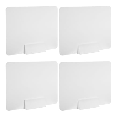 TOYZFRIENDY 4Er Set Schreibtisch Trennwände Aus PVC Für Büros Sichtschutzwände Bibliothekstrennwände Akustiktrennwände Bürotrennwände Weiß
