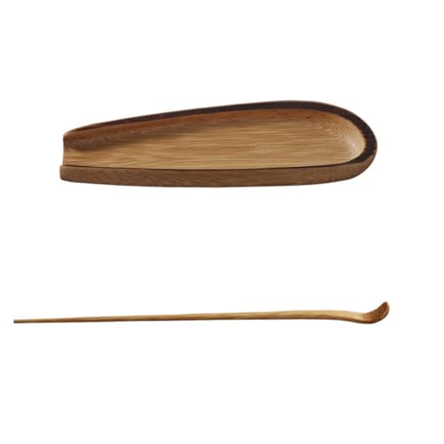 FUNOMOCYA 2Pcs Tea Spoon Traditional Tea Ceremony Accessories Handmade Tea Needle Shovel for Home Office Outdoor Use for Tea Lovers and Present Giving