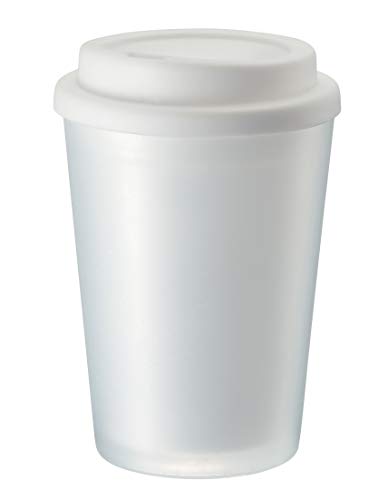 ゴーウェル タンブラー コンビニコーヒー サイズ 2層 保温 マグ カップ (直飲み ふた付き) 400ml ホワイト TS-1307-044の商品画像（Amazon）