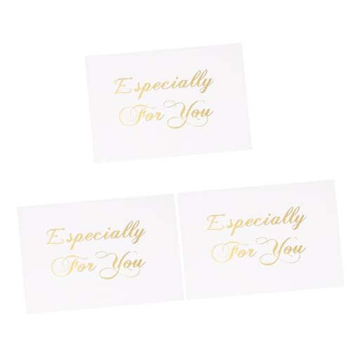 Lurrose 150piezas Mini Tarjetas De Agradecimiento Relieve Para Bodas y Invitaciones Especiales Para Mensajes Personalizados Especialmente Para Ti