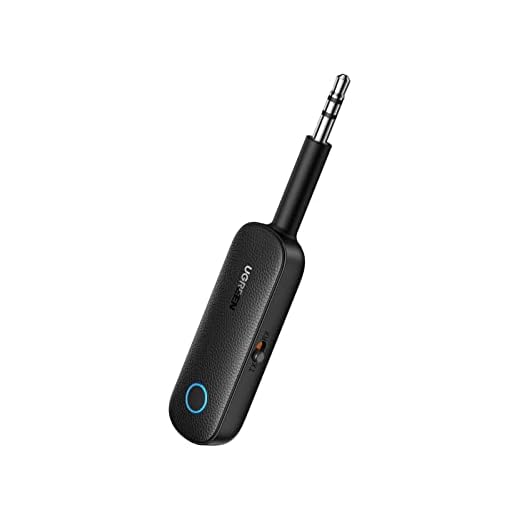 UGREEN Bluetooth 5.0 Mottagare med 3,5mm AUX Jack Trådlös Ljudadapter med Inbyggd Mikrofon Bluetooth Sändare för TV Hem Hörlurar Högtalare Förstärkare Bil