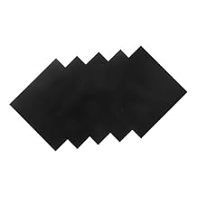 5Pcs Anodized Aluminum Sheet, 3.93x3.93x0.02in Black Metal Aluminum Plate, Engraving Plates Sign Panel Thin Metal Sheet for Engraving, Handmade, DIY, Home Decoration