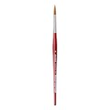 da Vinci Watercolor Series 5580 CosmoTop Spin Paint Brush, Round Synthetic with Red Handle, Size 8