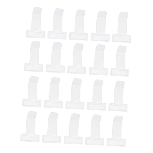 Uonlytech 20Pcs Transparent Plastic Ticket Clips for Car Windscreen Easy Install Shape Design for Parking Tickets and Business Cards Convenient Adhesive Attachment
