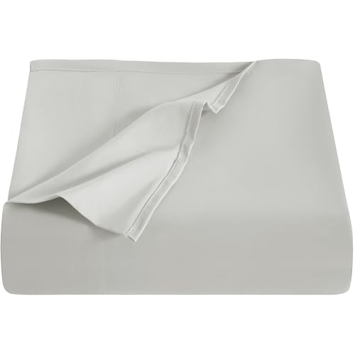 Image of NTBAY Twin Microfiber Flat Sheet, 66 x 96, Light Grey