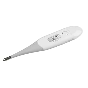 Ecomed By Medisana Tm-60E Digitale Koortsthermometer, Waterdichte Koortsthermometer Met Flexibele Punt, Met Praktische Geheugenfunctie, Voor Baby’S, Kinderen En Volwassenen