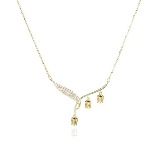 Collier cloche fleur d'orchidée idéal pour sublimer vos tenues de bureau