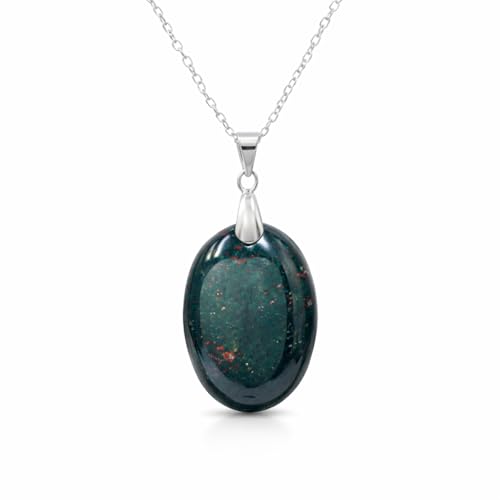 NJCRAFT Natural Bloodstone Oval Cabochon...