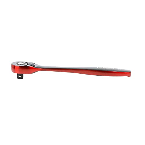 Ares 42053 – 3/8-Inch Drive Dual Tone 72-Tooth Ratchet - Made Of Chrome Vanadium Steel - Sleek Black And Red Finish - Quick Release For Easy Socket Change - 72-Tooth Reversible Design #TOP4