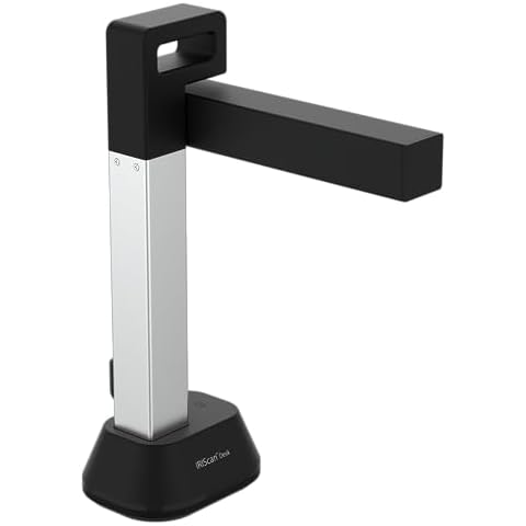 IRIScan Desk Scanner for Laptop Document Camera a4 Scanner- v6business :8MP/12MP visualizer, Library Scanner, Free PDF Editor,Portable Scanner,Book Scanner,AI Curve Flattening-Finger Hiding,Win Mac Cover