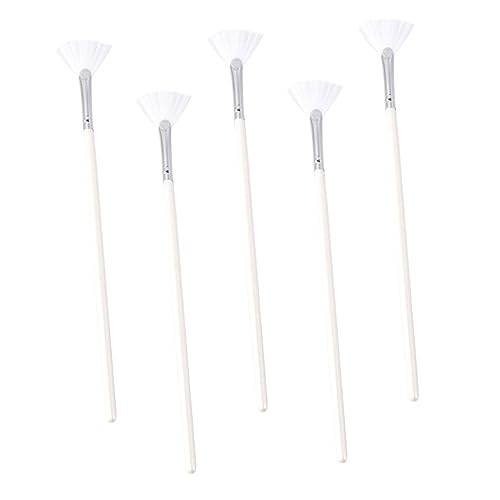 HONMEET 5pcs Nylon Face Mask Brush Fan-shaped Makeup Brush Face Mask Applicator Set