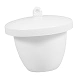 Sewroro Crogiolo in Porcellana Resistente Alte Temperature con Coperchio e Manico per Fusione e Raffinazione Laboratorio Chimico e Industriale