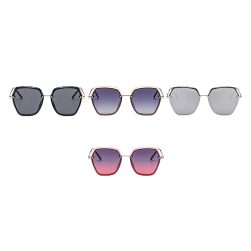 Luxury Fashion Oversized Sunglasses Retro Polygonal Sun Glasses Street Photography Outdoor Sun Proof Uv4002