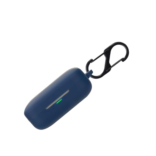 Image of WELCROS Soft Silicone Case Cover Compatible for Realme Buds Air 7 | 7 Pro (Blue, with Keychain)
