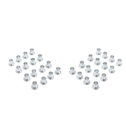 QSTDGVPW 2x 16個 アイアンインラインローラースケートホイールベアリングスペーサーアクセサリー 6 X 8 Mm