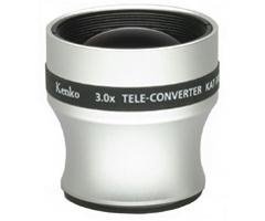 Kenko 3X Pro Telephoto Lens, showing the front and side profile of the black lens with its mounting thread.