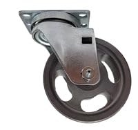 Rueda giratoria de acero industrial vintage de 4 x 1-1/2 pulgadas, capacidad de 450 libras por rueda