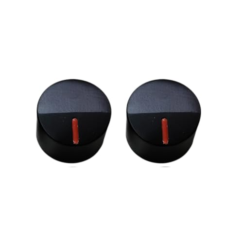Image of Gas Stove Metal Knobs Set | Plastic Gas Stove Knob Set | Manual Ignition Buttons, Compatible with All Gas Chulhas | Black, Set of 2