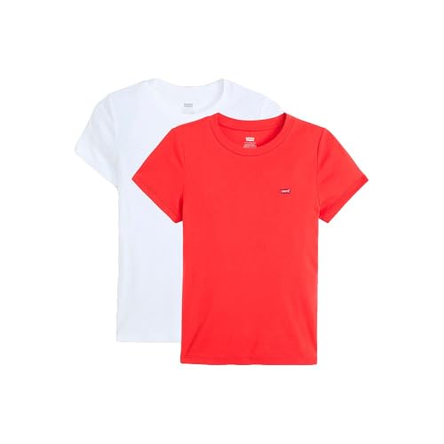 Levi's 2Pack Essential SS tee 2 Pack Cuello Crewneck T, Pack de 2 Camisetas de Cuello Redondo, M