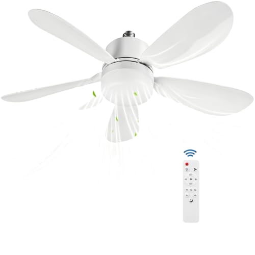Hi-Y2Kgirls Ventilateur de Plafond avec Lumière et Telecommande, 40/30W Lustre 52/42cm 3 Vitesses 5 Pales Silencieux, Ventilateur Plafond avec Lumiere, pour...