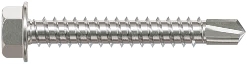 Tornillo autoperforante hexagonal #12 x 1.5 pulg 100 unidades miniatura 1