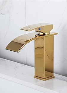 Mitigeur lavabo de salle de bain or court pour un espace bien-être quotidien