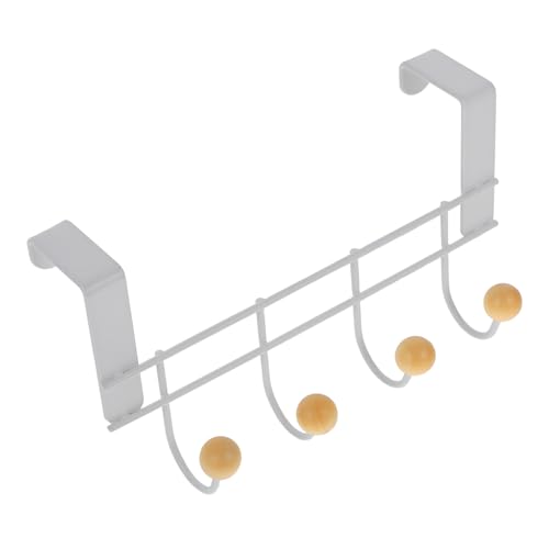 Cabilock Door Hook Clothes Hanging Towel Racks Hanger Wreath Hooks for Door Over Door Coat Hook Door Hanging Hook Cubicle Hooks Hook for Door Wreath Over Door Coat Rack White Iron