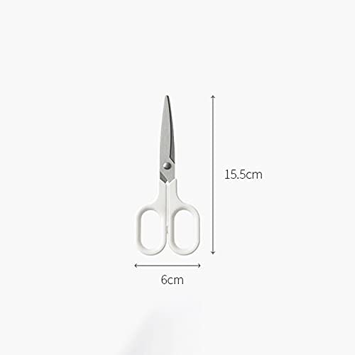 Bastelschere, Papierschere mit weichen, bequemen Griffen for Büro, Schule und Zuhause – 15 cm weiße Schere