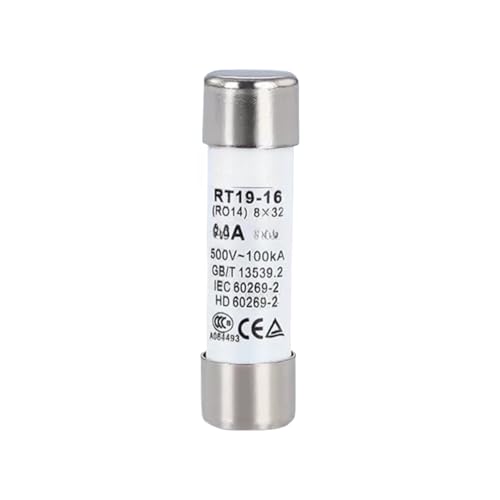 Tube fusible en céramique haute isolation thermique RO19-16 calibré à 0.5A dimensions 8X32MM