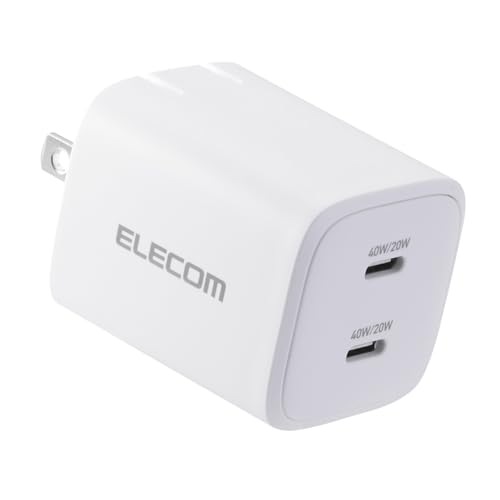 エレコム 充電器 40W 2ポート EC-AC10640WH
