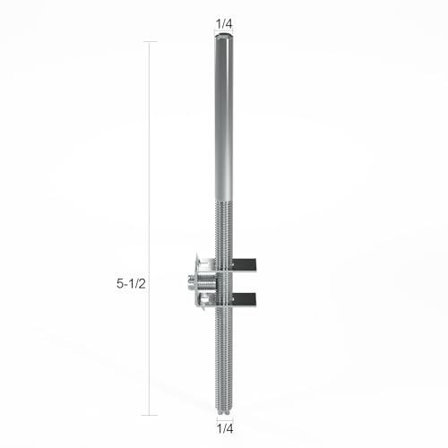 Ensamblaje de perno para puertas plegables Brixwell 1-165, gris, 5-1/2 pulgadas miniatura 5