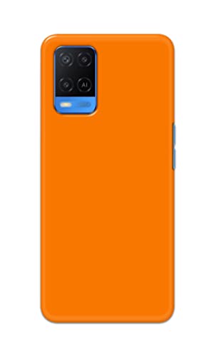 Image of Plain Orange Hard Back Case Cover for Oppo A54 Back Cover -(J5) VNS2229