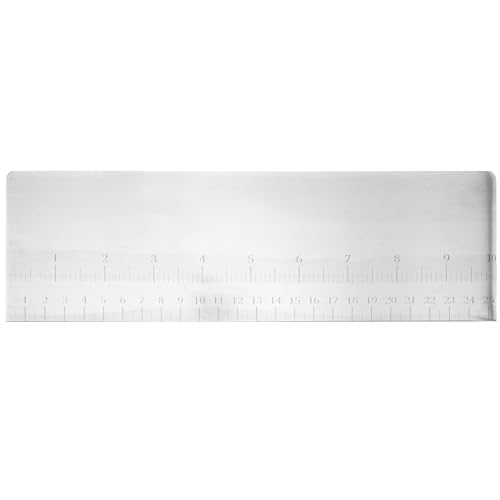 Hemobllo Raschietto per Dolci in Metallo con Scala Graduata 23 Cm, Livellatrice per Torte in Acciaio Resistente, Lisciante per Glassa e Decorazione di Torte, Utensile da Forno per Uso Casalingo