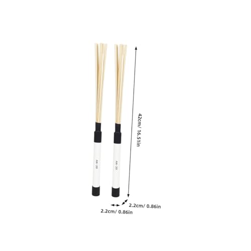 Set de 1 par de baquetas de madera para percusión blanco miniatura 2