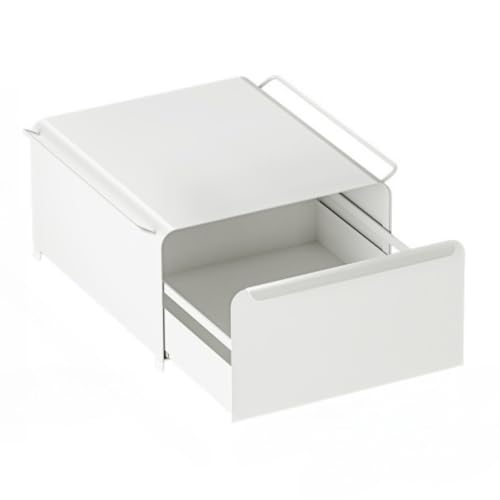 FYDN パン箱 家電収納ラック コーヒーマシン収納ラック トースターラック キャンディーボックス 隠し収納 きちんと整理されたキッチン収納 パン コーヒー キャンディー 調味料 省スペース (大きい,ホワイト)