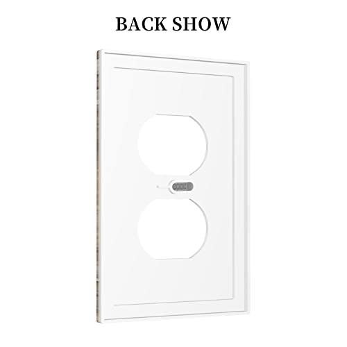 Rustic Texas Stars Western Duplex Outlet Covers Light Switch Cover Decorative Wall Plate Electrical Faceplate 5" X 3" Switch Plate Cover Standard Size For Bathroom Kitchen Living Room Decor #TOP3