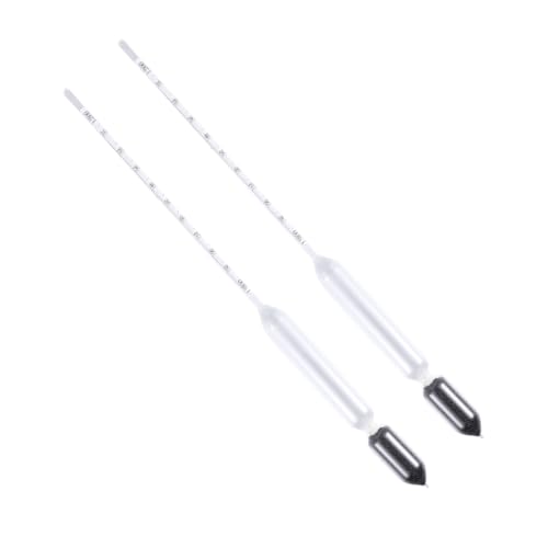 2Pcs Glass Float Hydrometer Pram Specific Gravity Tester for Aquarium Fish Tank Water Density Measurement