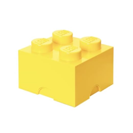 LEGO Duplo 10847 - Zahlenzug, Vorschulspielzeug 6 LEGO Aufbewahrungsstein, 4 Noppen, Stapelbare Aufbewahrungsbox, 5,7 l, hellgelb
