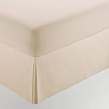 ESTELA - Cubrecanapé Hilo Tintado RÚSTICO Color Crema - Cama de 200 - Alto 35 cm - Tipo Colcha - 50% algodón / 50% poliéster - Medidas: 200 x 190/200 + 35 cm.