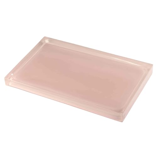 IZOD - Tray, Resin Countertop Accessories, Perfect for Bathroom or Vanity, Dorm Room Essentials (Marina Collection, Pink)