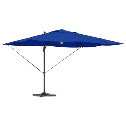 Parasol résistant aux intempéries avec manivelle et mât en aluminium durable - 2