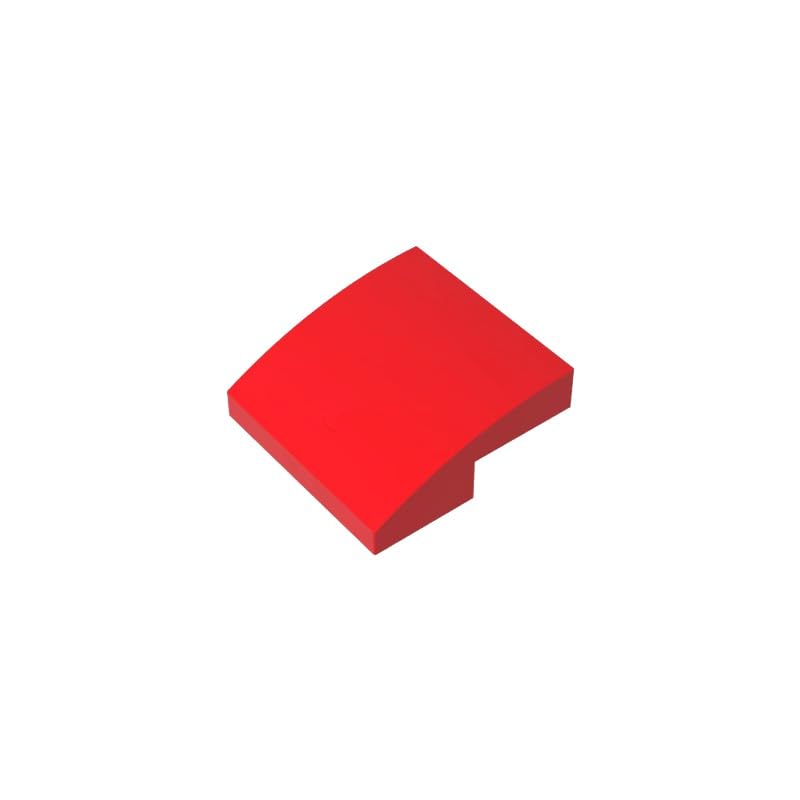 15068 Arched Brick Slope Curved 2x2x2/3 50 Pieces GDS-659 Compatible with Lego Building Blocks Color:Red