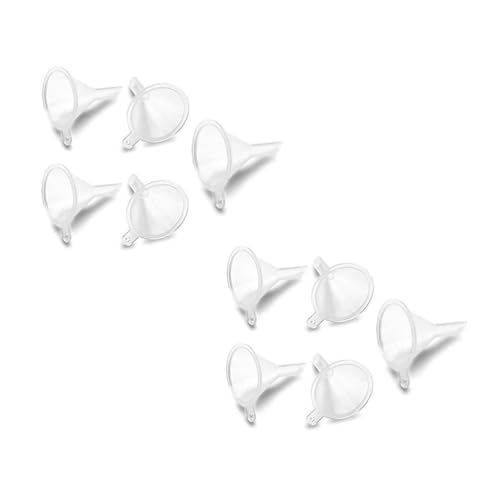 LATRAT Lot de 15 mini entonnoirs en plastique transparent pour petits échantillons d'émulsion de parfum, 3 tailles, 5 pièces de chaque taille
