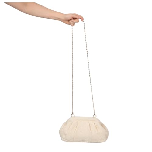 Pochette nuage chic tressée main pour cocktail et soirée