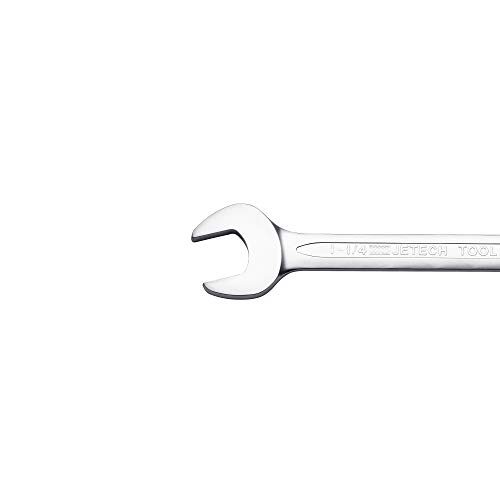 Image of Jetech 1-1 /4 inch Combination Wrench, SAE 12-Point Chrome Vanadium Steel Spanner, Industrial Grade with 15-Degree Offset, Sand Blasted Finish, Heat-Treated Forged Tool