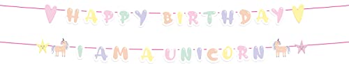 Folat 68285 Guirlandes de lettres Unicorns & Rainbows-2 pièces, Multicolore