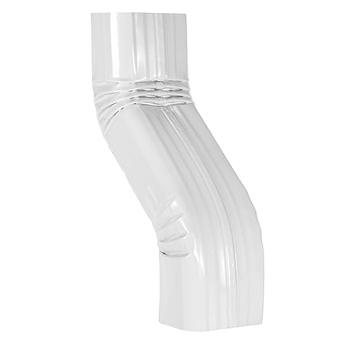 Downspout Leader Gutter Offset 3x4 White （Offset 3
