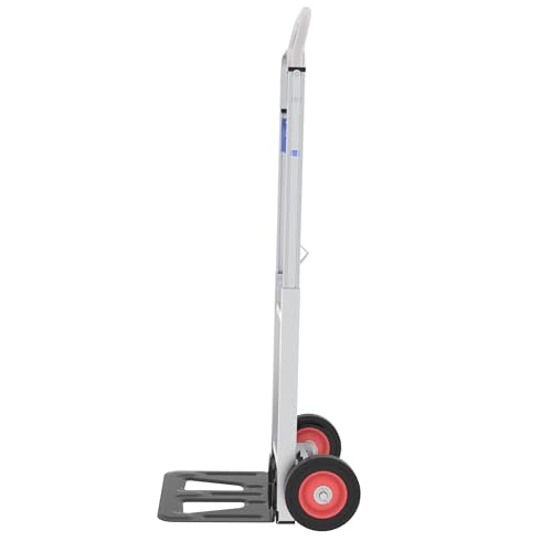 Carretilla plegable 2 en 1 con asa telescópica y ruedas miniatura 4